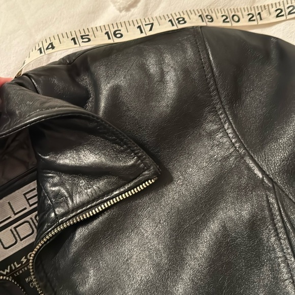 Pelle Studio, Wilson’s Leather Black Mid-Length Jacket with Belt, Small - Picture 7 of 8